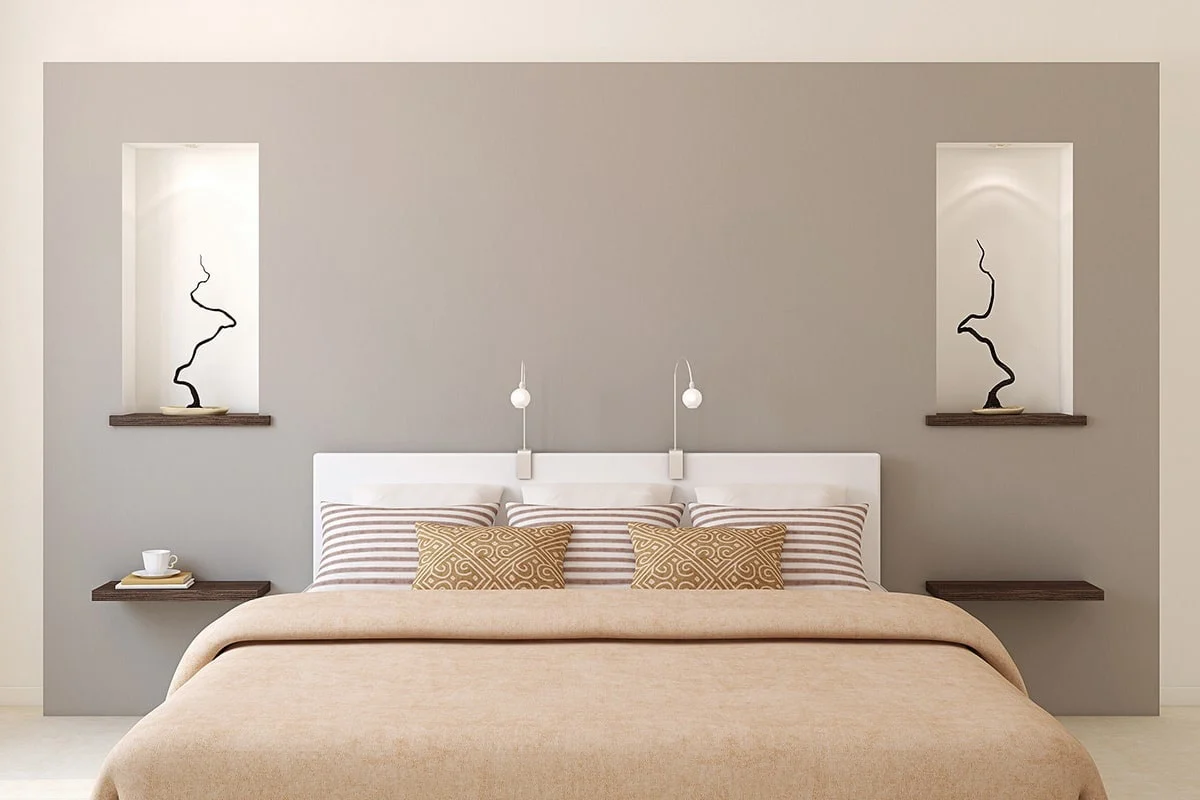 Bedroom with a large double bed